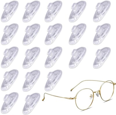Dailygoods- Neuspads Siliconen Antislip - Zelfklevend - Zacht - 10 Paar - Voor Brillen/Zonnebrillen - Transparant - Brilpads