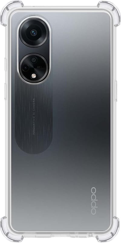 Hoes - Geschikt voor OPPO A98 - Sterk & Shockproof - Siliconen Case - Back Cover - Telefoon Hoesje Shock Proof - Transparant