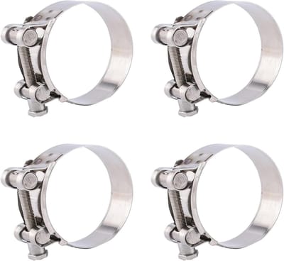 Verstelbare RVS Slangklemmen 44-47mm - Geschikt voor Gas-, Water- en Afvoerpijpen, Tuin en Vijver - Set van 4 Stuks