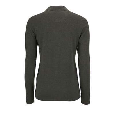 SOLS Dames/dames Perfecte Lange Mouw Pique Polo Shirt (Houtskool mergel)
