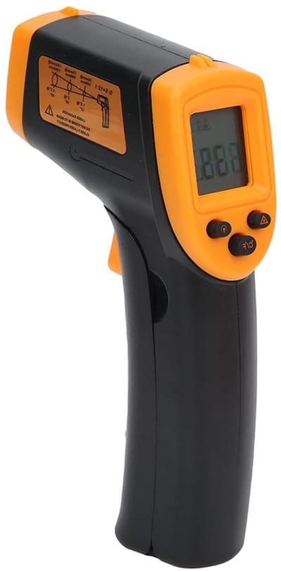 Infrarood Thermometer - Contactloos Digitaal Temperatuurpistool - Handheld Temperatuurmeter - Temperatuur -50℃ Tot 600℃ - Warmte - Geel