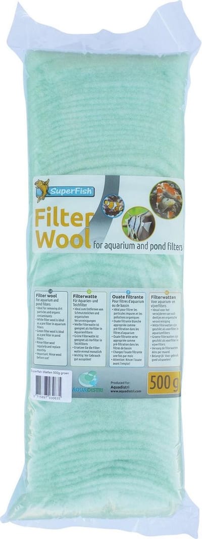 SuperFish Filterwatten Grof - Aquarium - Filter - Groen - 500 gr
