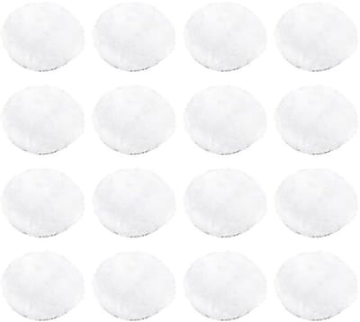 Jhubersproducts - Polijstschijf Wol - 3-Inch Polishing Pad - Duurzaam en Zacht - Wit - Voor Orbital Polisher - Geschikt voor Glas en Steen