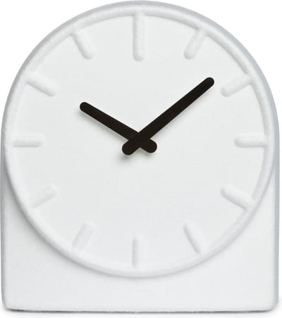 LEFF Amsterdam Felt Table Clock – Design Tafelklok Vilt – Stil Uurwerk – 21 x 19,5 cm – Wit – Sebastian Herkner