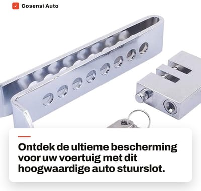 Dailygoods- Stuurslot Antidiefstal - Koppelingsslot - Veiligheidsslot - Roestvrij Staal - Lichtgewicht - Duurzaam Ontwerp - Vergrendelingssysteem