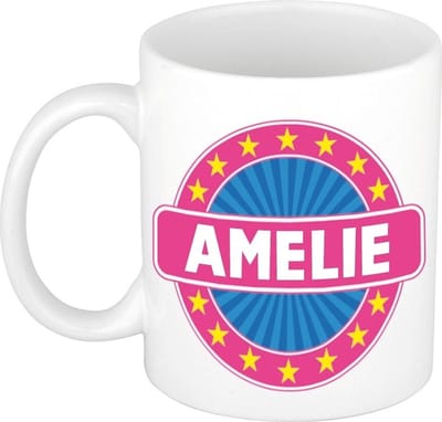 Bellatio Decorations - Aafke voornaam - koffiemok - beker - wit/roze - 300 ml - Cadeau - Dames - Collega - Moederdag - Verjaardag