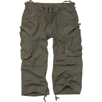 Brandit Shorts - Industry Vintage 3/4 - S tot XXL - voor Mannen - olijf