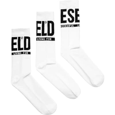 Diesel Ray Sokken 3 Paren Wit EU 35-38 Man