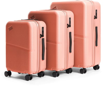 AttitudeZ Crossline Reiskoffer Set Sunrise Peach - TSA slot