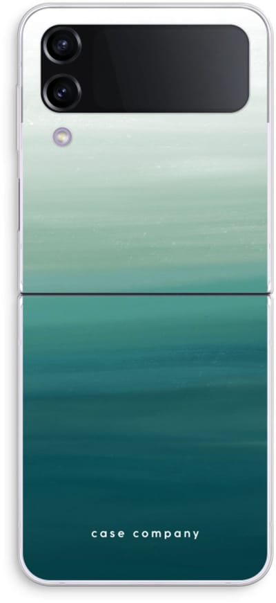 Case Company® - Hoesje geschikt voor Samsung Galaxy Z Flip4 hoesje - Ocean - Soft Cover Telefoonhoesje - Bescherming aan alle Kanten en Schermrand