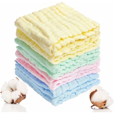 YAGXIG Babyhanddoeken (8-pack) - 30 x 30 cm - Machinewasbaar - Zacht katoen - Babyhanddoeken - Zachte washandjes voor pasgeborenen, zacht voor de gevoelige huid - Cadeau voor pasgeborenen - Verkrijgbaar in meerdere kleuren