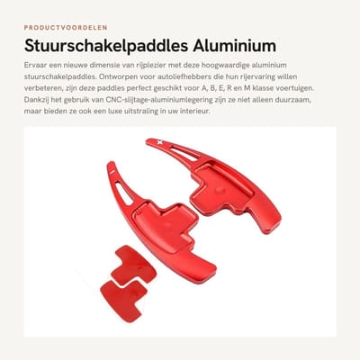 Dailygoods- Stuurschakelpaddles Aluminium - Geschikt voor Benz A/B/E/R/M Klasse - Duurzaam - Eenvoudig te installeren - 1 paar - Mat oppervlak - Schakelpeddels