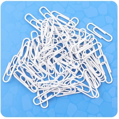 Dailygoods- Paperclips 100 stuks - 28 mm - Gekleurde Metalen - Kunststof Gecoate - Duurzaam - School/Kantoormateriaal - Kantoorartikelen