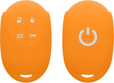 kwmobile autosleutel hoesje geschikt voor Fiat 500E 4-knops autosleutel hoes - TPU autosleutel behuizing - Beschermende auto sleutel case - Sleuteletui in fruitig oranje