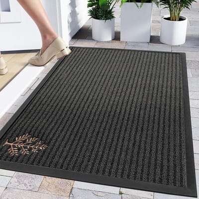 Huis Buitendeurmatten Rubber Entree Tapijt Vloermatten Polypropyleen Scandinavische Stijl Commerciële Antislipmatten 60*90cm gray