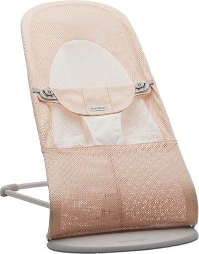 Ergonomische babywip met natuurlijk schommelmechanisme in parelroze