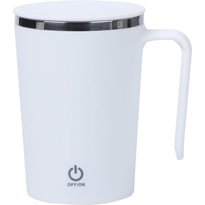 Zelfroerende Mok Automatische Magnetische Roer Mok 400ml/13.5oz Elektrische Mengmok Thuis Kantoor Reizen Roerbeker 400ml white