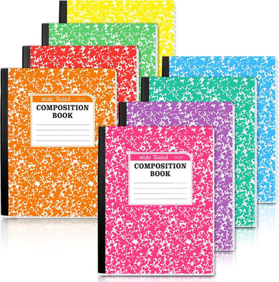 Set van 8 Pastelkleurige Schrijfblokken A5 - College Ruled Notitieboekjes met Zachte Kaft voor School en Werk