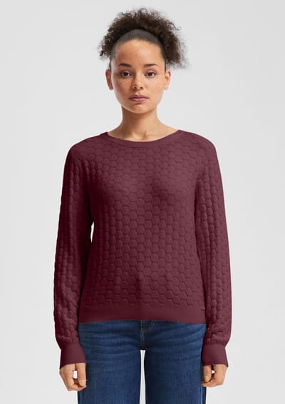 Q/S designed by - Dames pull - Maat S - Vrouwen - Rood - Viscose