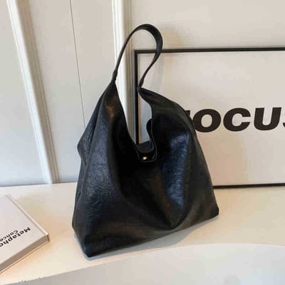 Retro Maillard Pendeltas met Grote Capaciteit voor Dames Koreaanse Nieuwe Stijl Werk Shopper Herfst en Winter Eénschouder Draagtas gray