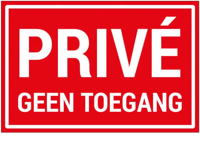 Privé geen toegang bord | gecoat dibond materiaal | 60 x 40 cm