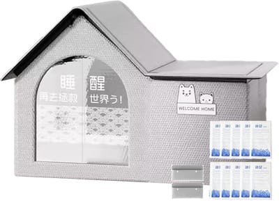 Koelhuis voor huisdieren - Kattenrust plek - Zomerse verkoeling - Inclusief koelelementen - 53x43x38 cm