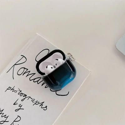 Voor AirPods Airpod 4 3 2 1 Pro 2 Hoesje Lichtgevend Glanzend Kwarts Zand Oortelefoon Cover Koptelefoon Bewegend Zand Funda Beschermende Harde Tas for AirPods Pro2 blauw