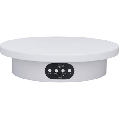 Draaiplateau Display Stand 7,9 inch USB OF Batterij Aangedreven Verstelbare Snelheid 360 Graden Draaiplateau Stand white