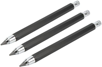 Dailygoods- Timmermanspotloodset 3-delig - Mechanisch Potlood - Puntenslijper - Comfortabel Ontwerp - Handig Formaat - 15,2 x 1,2 cm