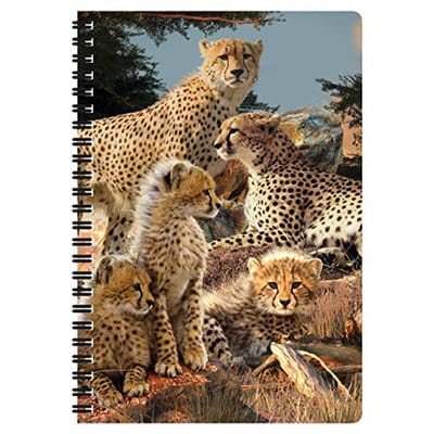 3D Cheetah Notitieboek A5 voor School en Kantoor