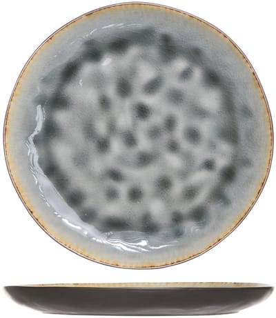 Cosy & Trendy Dinerbord Laguna Blue Grey ø 27 cm - Set Van 4 - Aardewerk - Vaatwasser-, Magnetron- en Ovenbestendig