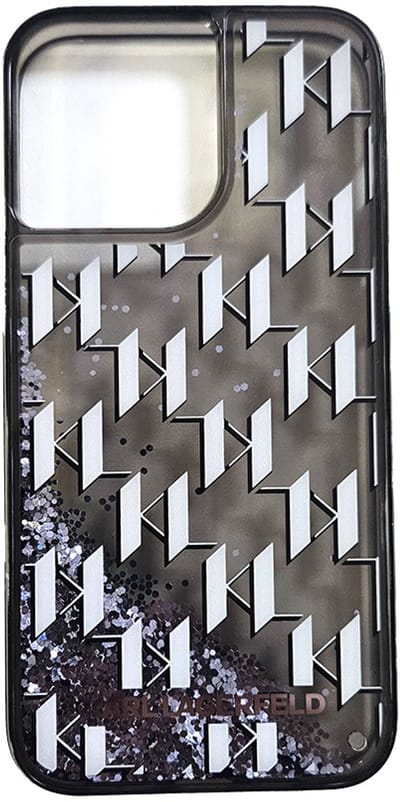 Karl Lagerfeld Back cover - iPhone 14 & 13 - Black - Schokabsorberend - Monogram Gradient