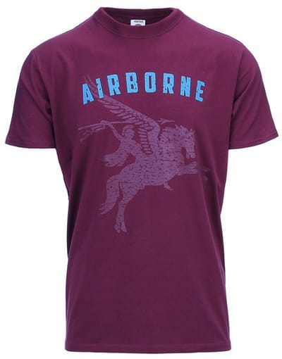 Fostex Garments - T-shirt Airborne Pegasus (kleur: Maroon / maat: XL)