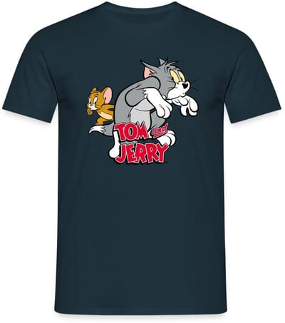 Tom En Jerry Op Fluwelen Poten T-Shirt Heren