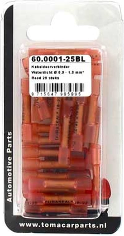 Duraseal Kabeldoorverbinder rood 25 stuks blister