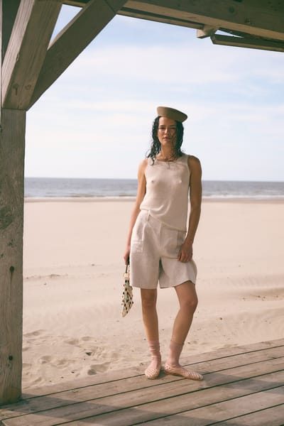 Nariko linnen pants | Beige - Beige / S