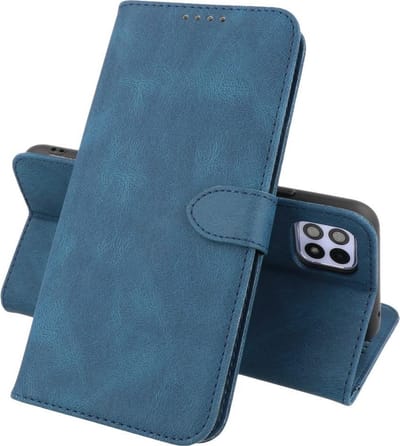 Hoesje Geschikt voor Samsung Galaxy A22 5G - Hoesje Book Case Telefoonhoesje - Blauw