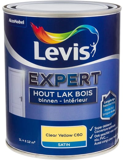 Levis - Expert Hout Lak Binnen Satin Mix - Clear Yellow C60 - Mengverf - 1 L