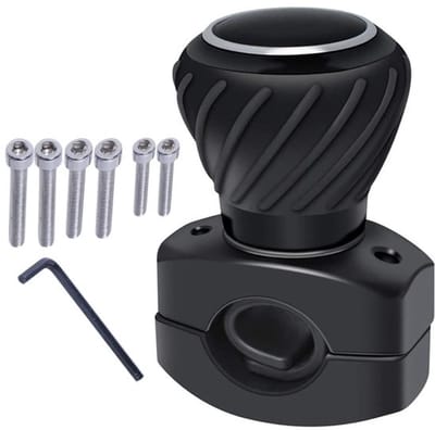 Allecto - Stuurwiel Spinner Knop - Universele Stuurwiel Bal - Zwart