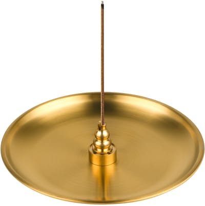 Dailygoods- Wierookbrander 3-in-1 - Wierookhouder - Messing - Asopvangbak - Geschikt voor Wierookstokjes/Kegels/Spoelen - Duurzaam materiaal