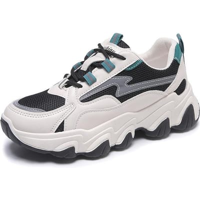 Papa Schoenen Dames Herfst Nieuw Ins Trendy Veelzijdige Platform Student Sport- en Vrijetijdsschoenen 40 zwart