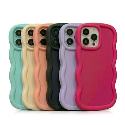 Meer kleurige siliconen telefoon hoesje set geschikt voor iPhone 14 Pro Max dames en meisjes – 6 stuks backcover met groot camera uitsparing, effen kleuren, flexibel ontwerp