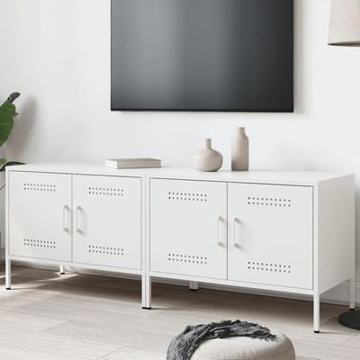 TV-meubel set - Kastenset - Woonkamer inrichten - Industriële stijl - 68 x 39 cm - Wit