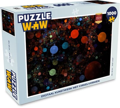 Puzzel Cirkel - Patronen - Kleuren - Zwart - Legpuzzel - Puzzel 1000 stukjes volwassenen