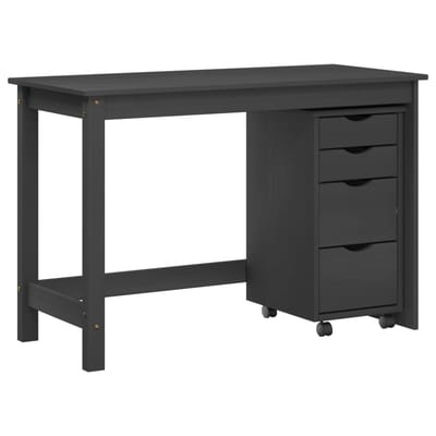 vidaXL - Bureau - en - rolkast - set - MOSS - 2 - st - Grijs