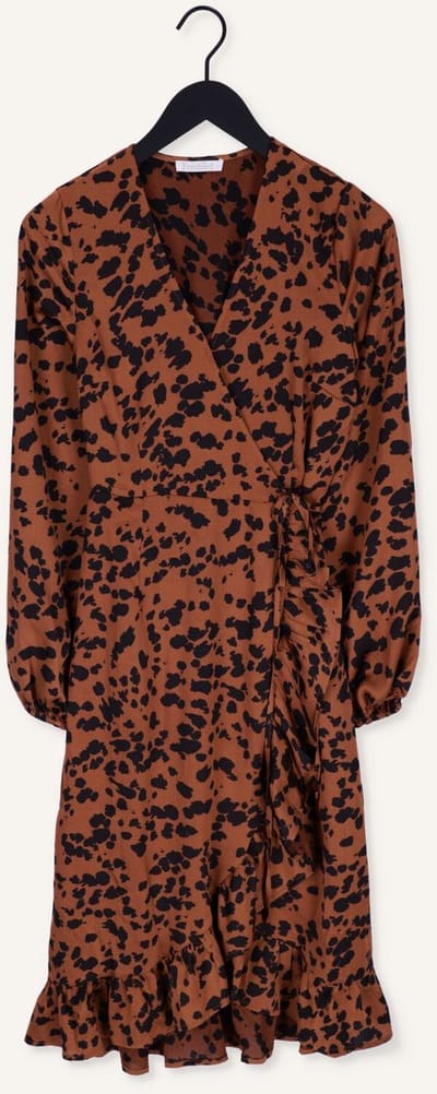 Freebird Rosy Midi Ls Dress Dames - Jurk - Bruin - Maat S