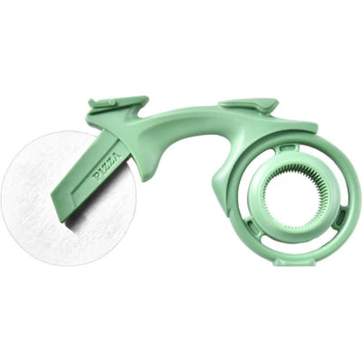 Motorfiets Pizza Wielsnijder, Creatief Fiets Plastic Pizzames, Keukengadgets Perfect Voor Het Snijden En Serveren van Pizza beige