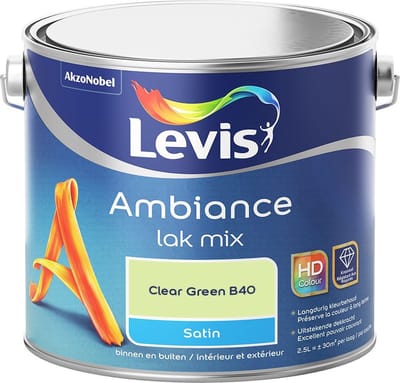Levis - Ambiance Lak Satin Mix - Clear Green B40 - Mengverf - 2,5 L
