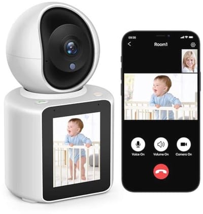 Interne Wifi-camera 2K met 360° Zicht en Bewegingsdetectie voor Binnen