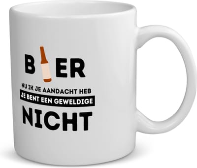 Akyol - bier, nu ik je aandacht heb je bent een geweldige nicht koffiemok - theemok - Nicht - de beste nicht - verjaardagscadeau - verjaardag - cadeau - cadeautje voor nicht - nicht artikelen - kado - geschenk - gift - 350 ML inhoud